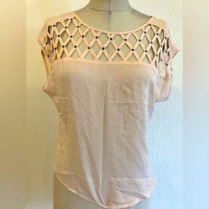 Sexy and stylish adorable pale pink top. One of a kind piece !